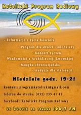 Plakat Katolickiego Programu Radiowego we Lwowie 