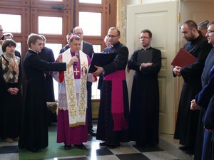 Poświęcenie księgarni. Abp Mieczysław Mokrzycki 