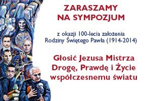 Sympozjum w 100-lecie założenia Rodziny Świętego Pawła. Zaproszenie